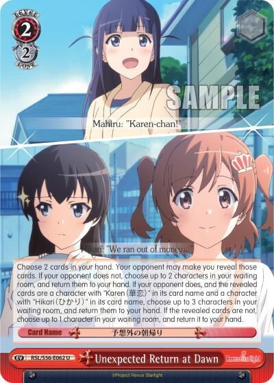 Unexpected Return at Dawn, Revue Starlight RSL/S56-E062 U