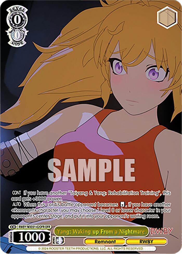 Yang: Waking up From a Nightmare (OFR), RWBY Premium Booster RWBY/WXE01-02OFR OFR
