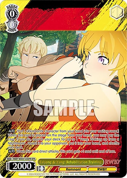 Taiyang & Yang: Rehabilitation Training (OFR), RWBY Premium Booster RWBY/WXE01-03OFR OFR
