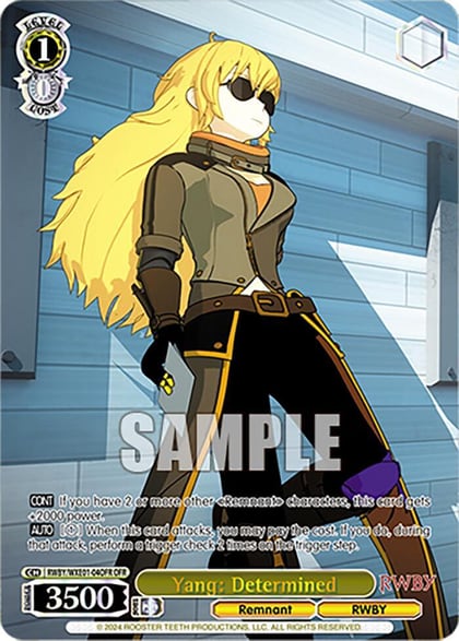 Yang: Determined (OFR), RWBY Premium Booster RWBY/WXE01-04OFR OFR