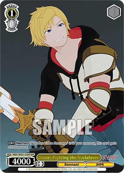 Jaune: Fighting the Nuckelavee (OFR), RWBY Premium Booster RWBY/WXE01-05OFR OFR