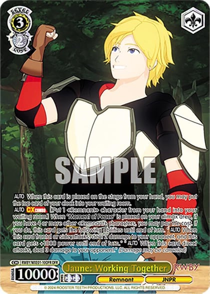 Jaune: Working Together (OFR), RWBY Premium Booster RWBY/WXE01-10OFR OFR