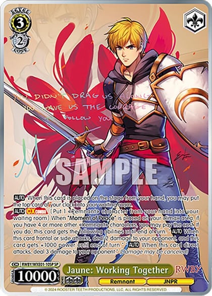 Jaune: Working Together (SP), RWBY Premium Booster RWBY/WXE01-10SP SP