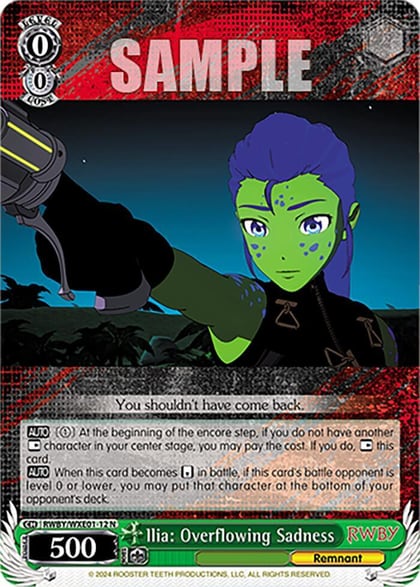 Ilia: Overflowing Sadness, RWBY Premium Booster RWBY/WXE01-12 N