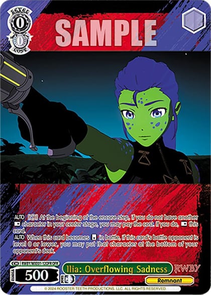 Ilia: Overflowing Sadness (OFR), RWBY Premium Booster RWBY/WXE01-12OFR OFR