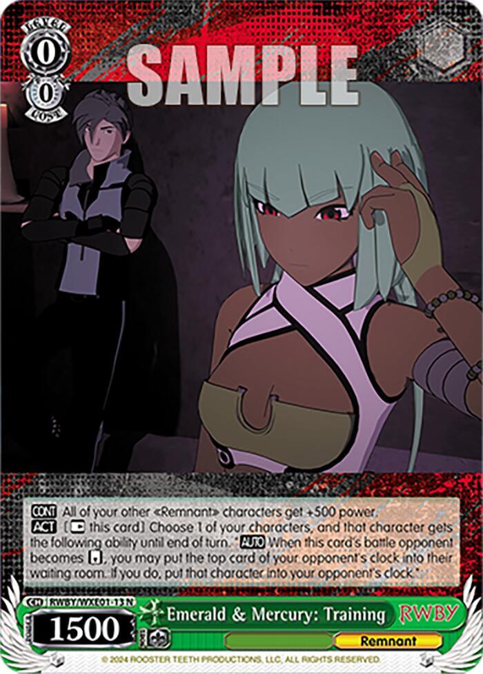 Emerald & Mercury: Training, RWBY Premium Booster RWBY/WXE01-13 N