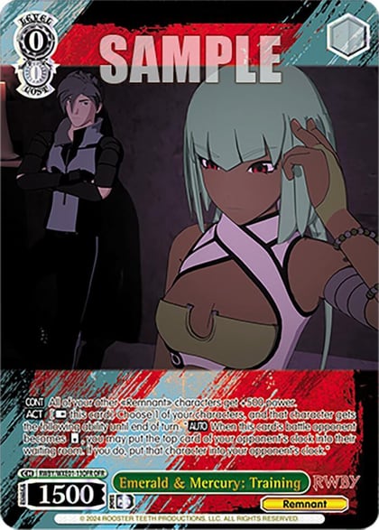 Emerald & Mercury: Training (OFR), RWBY Premium Booster RWBY/WXE01-13OFR OFR