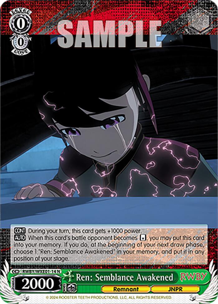 Ren: Semblance Awakened, RWBY Premium Booster RWBY/WXE01-14 N