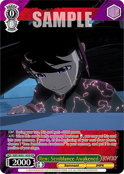 Ren: Semblance Awakened (OFR), RWBY Premium Booster RWBY/WXE01-14OFR OFR