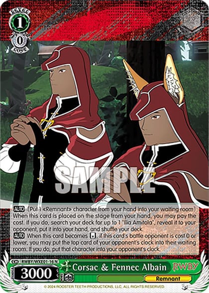 Corsac & Fennec Albain, RWBY Premium Booster RWBY/WXE01-16 N