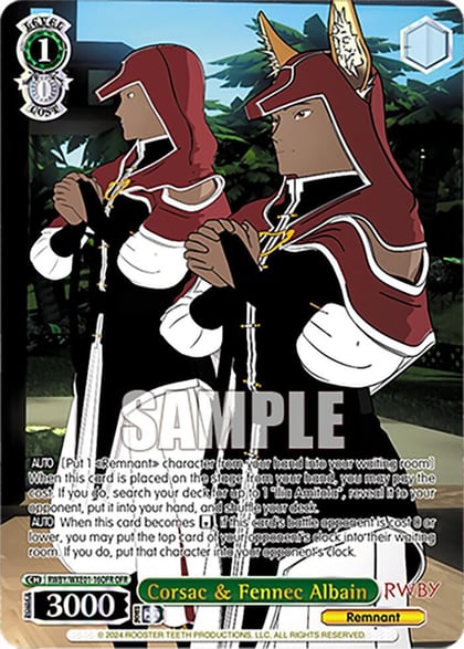 Corsac & Fennec Albain (OFR), RWBY Premium Booster RWBY/WXE01-16OFR OFR
