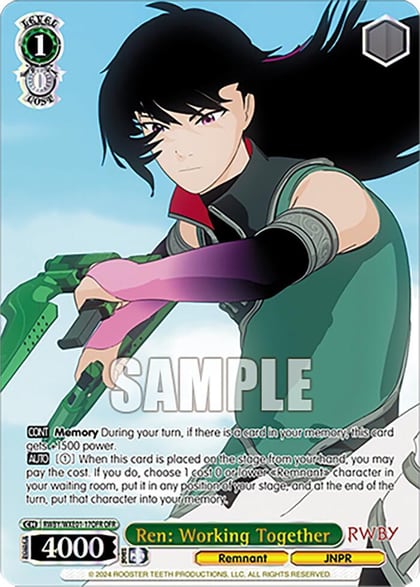 Ren: Working Together (OFR), RWBY Premium Booster RWBY/WXE01-17OFR OFR
