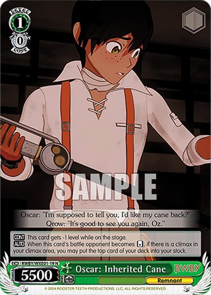 Oscar: Inherited Cane, RWBY Premium Booster RWBY/WXE01-19 N