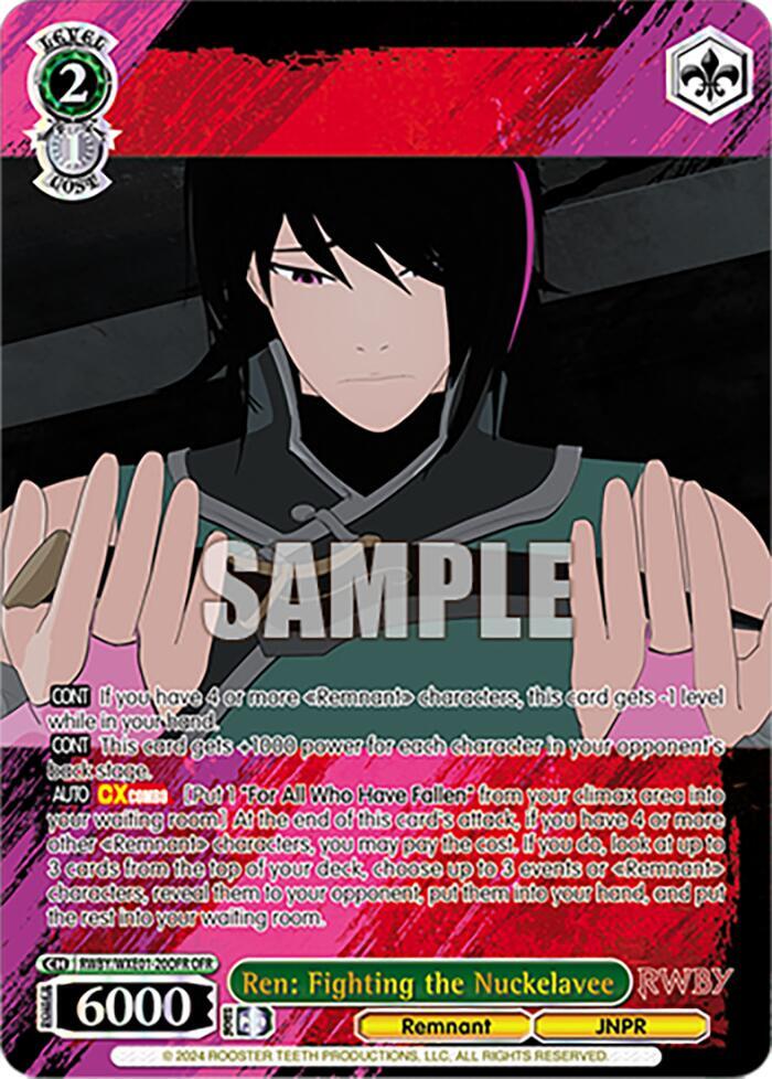 Ren: Fighting the Nuckelavee (OFR), RWBY Premium Booster RWBY/WXE01-20OFR OFR