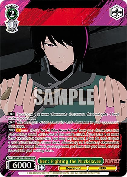 Ren: Fighting the Nuckelavee (OFR), RWBY Premium Booster RWBY/WXE01-20OFR OFR