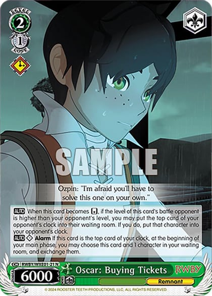 Oscar: Buying Tickets, RWBY Premium Booster RWBY/WXE01-21 N