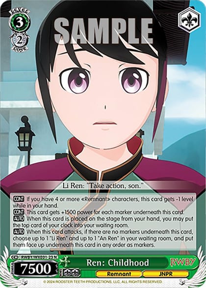 Ren: Childhood, RWBY Premium Booster RWBY/WXE01-23 N