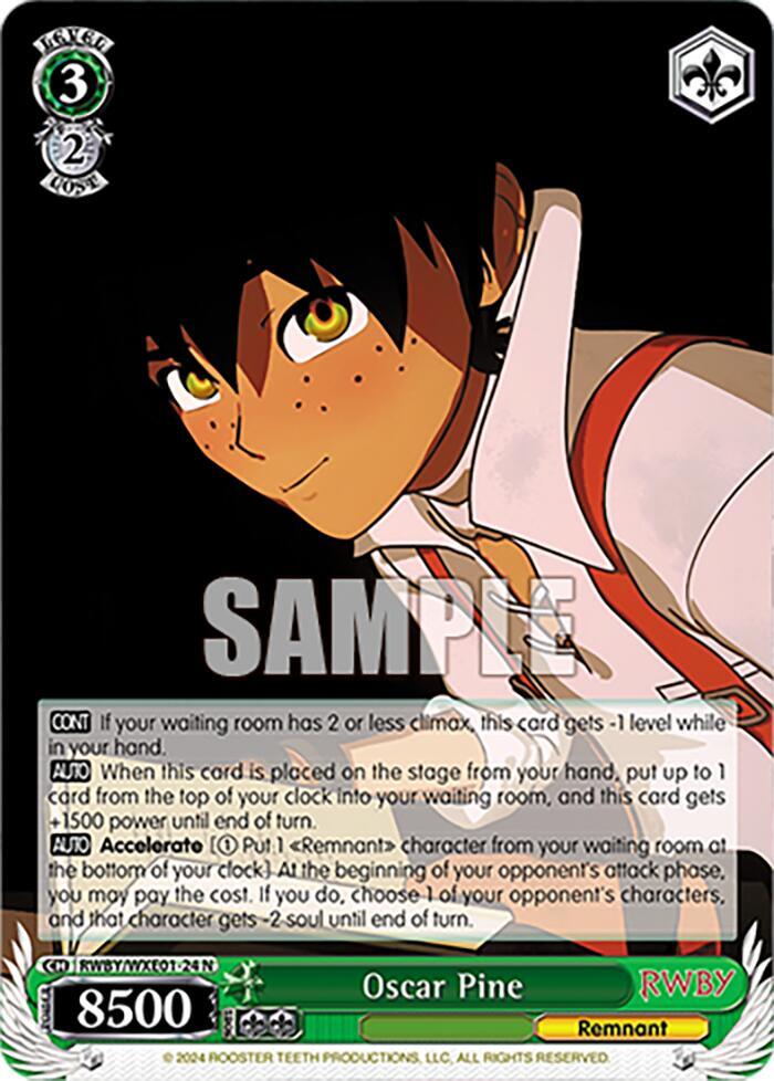 Oscar Pine, RWBY Premium Booster RWBY/WXE01-24 N
