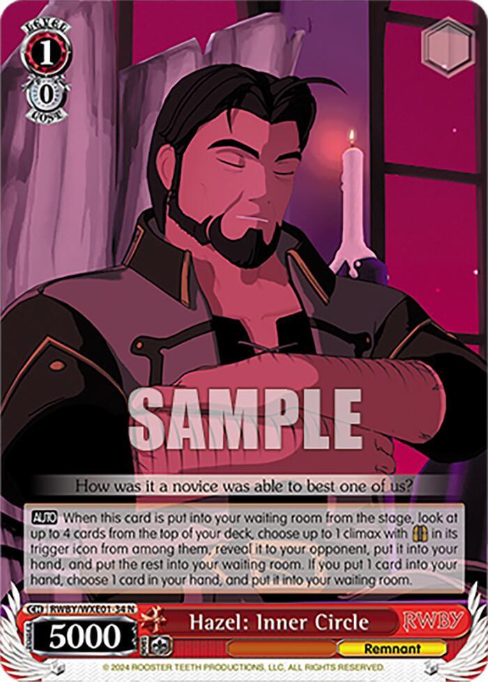 Hazel: Inner Circle, RWBY Premium Booster RWBY/WXE01-34 N