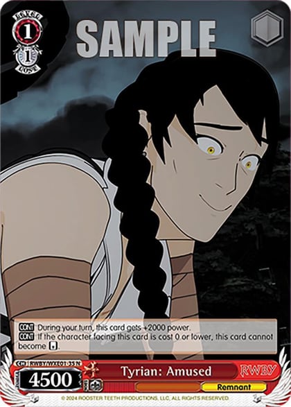 Tyrian: Amused, RWBY Premium Booster RWBY/WXE01-35 N