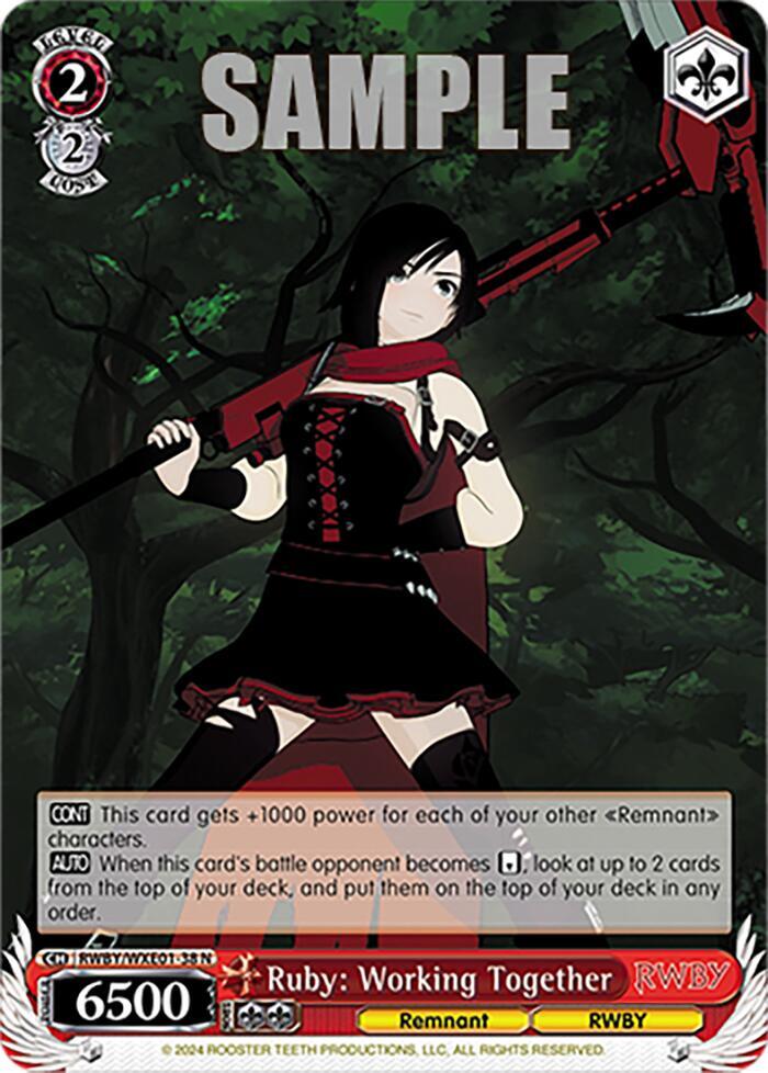 Ruby: Working Together, RWBY Premium Booster RWBY/WXE01-38 N