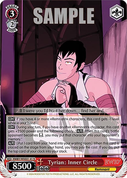 Tyrian: Inner Circle, RWBY Premium Booster RWBY/WXE01-41 N