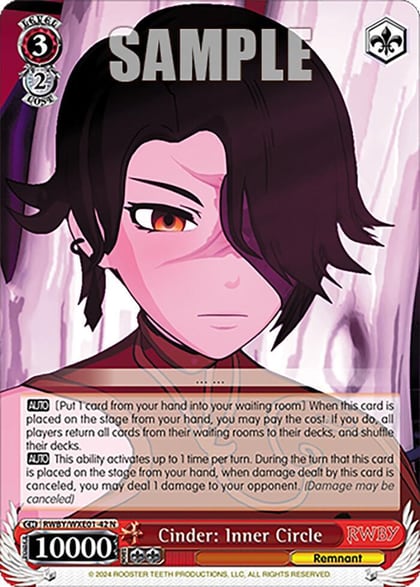Cinder: Inner Circle, RWBY Premium Booster RWBY/WXE01-42 N