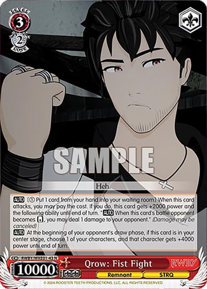 Qrow: Fist Fight, RWBY Premium Booster RWBY/WXE01-43 N