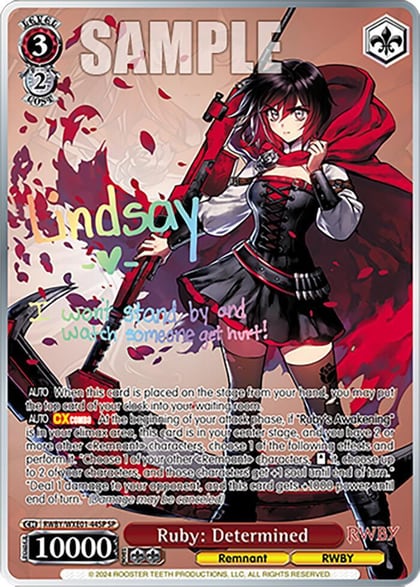 Ruby: Determined (SP), RWBY Premium Booster RWBY/WXE01-44SP SP