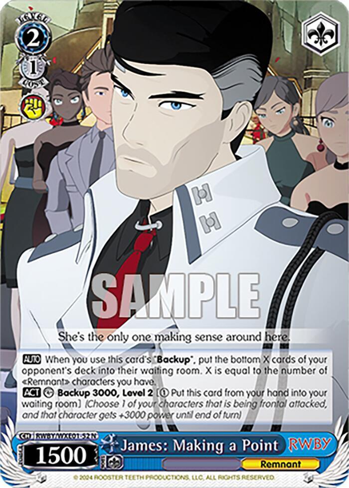 James: Making a Point, RWBY Premium Booster RWBY/WXE01-52 N
