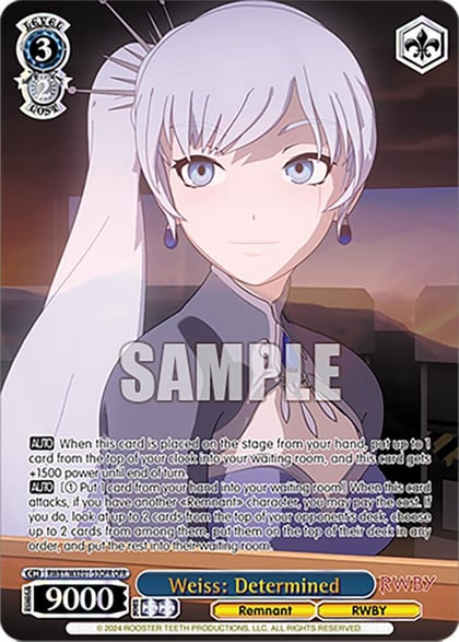 Weiss: Determined (OFR), RWBY Premium Booster RWBY/WXE01-53OFR OFR