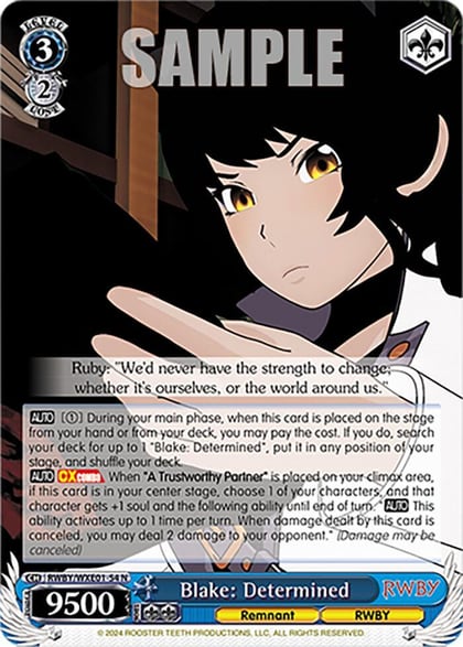 Blake: Determined, RWBY Premium Booster RWBY/WXE01-54 N