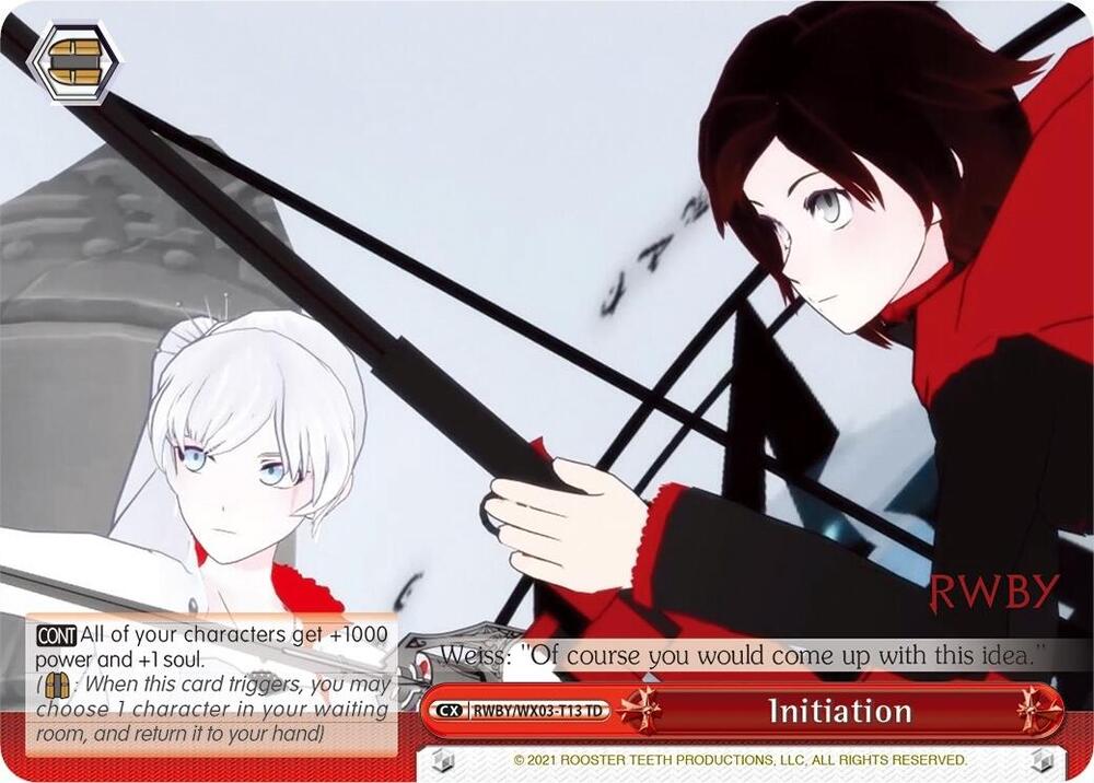 Initiation, RWBY RWBY/WX03-T13 TD