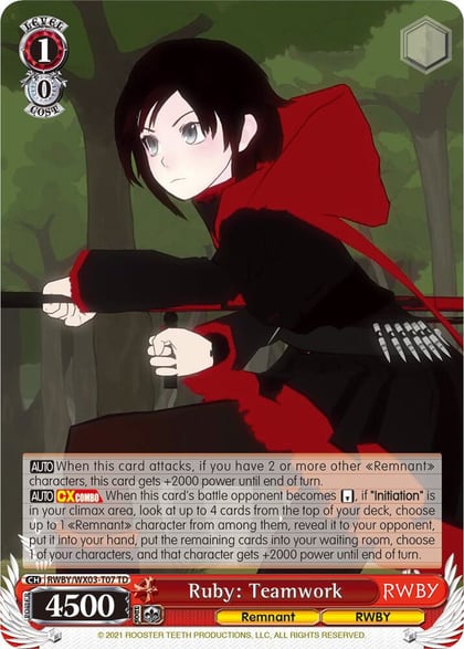Ruby: Teamwork, RWBY RWBY/WX03-T07 TD
