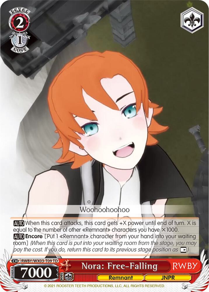 Nora: Free-Falling, RWBY RWBY/WX03-T09 TD