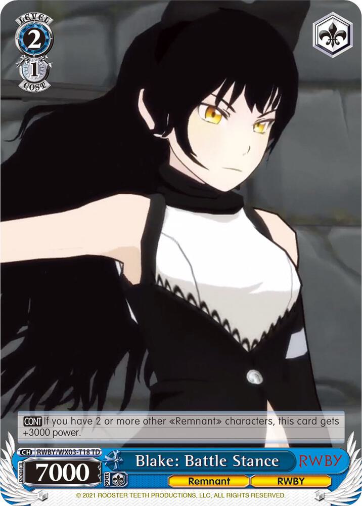 Blake: Battle Stance, RWBY RWBY/WX03-T18 TD