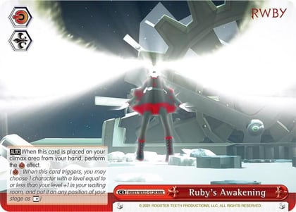 Ruby's Awakening (RRR), RWBY RWBY/WX03-072R RRR