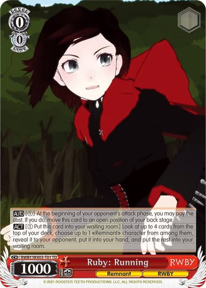 Ruby: Running, RWBY RWBY/WX03-T01 TD