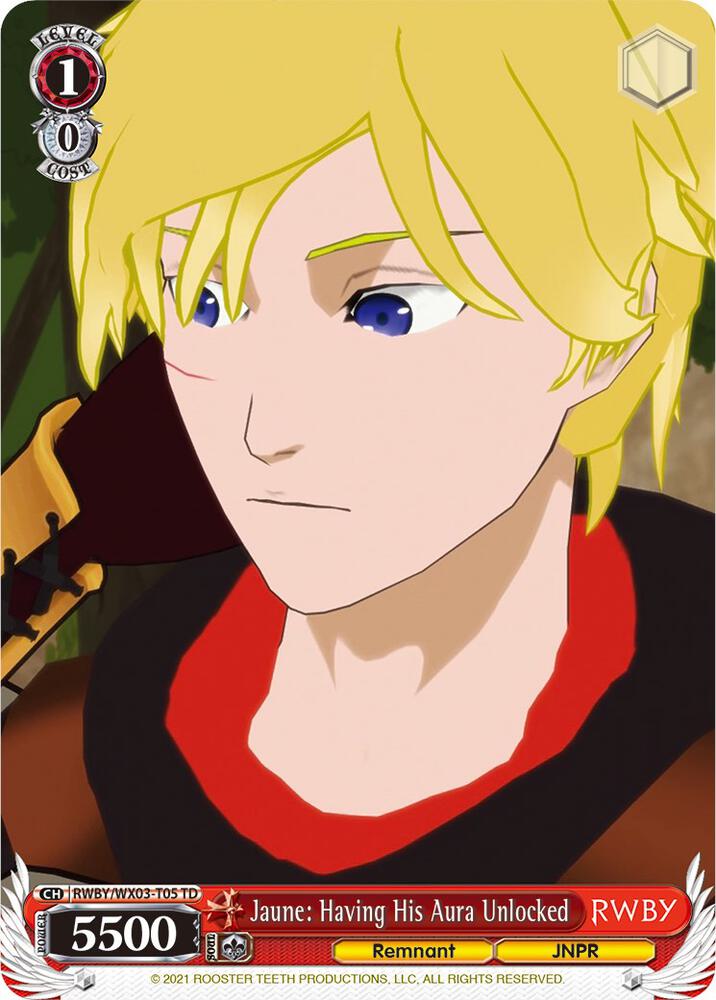 Jaune: Having His Aura Unlocked, RWBY RWBY/WX03-T05 TD