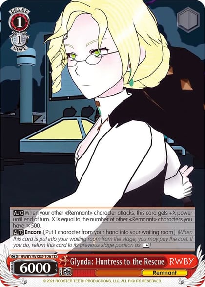 Glynda: Huntress to the Rescue, RWBY RWBY/WX03-T06 TD