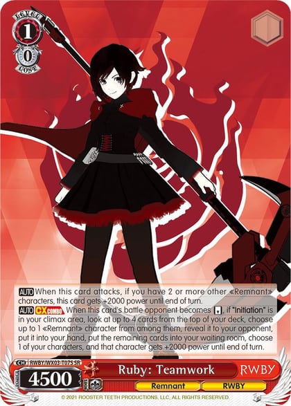 Ruby: Teamwork (SR), RWBY RWBY/WX03-T07S SR