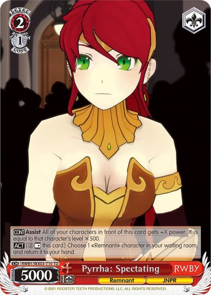 Pyrrha: Spectating, RWBY RWBY/WX03-T10 TD