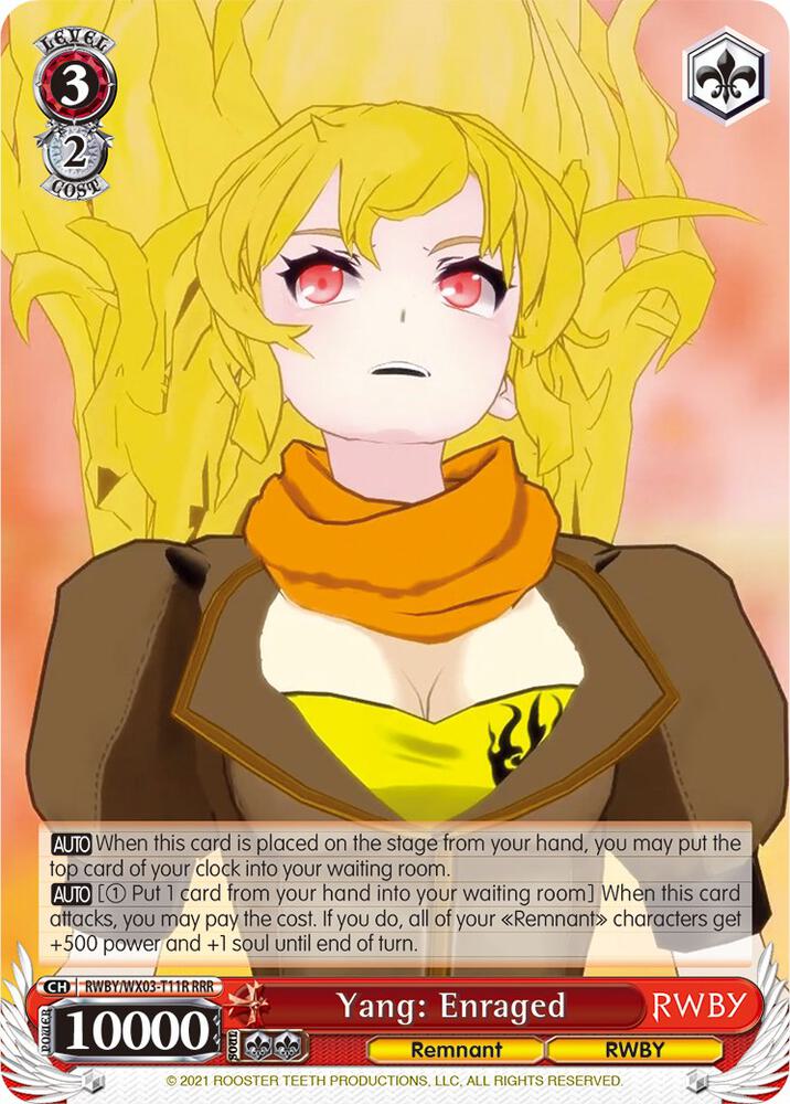 Yang: Enraged (RRR), RWBY RWBY/WX03-T11R RRR