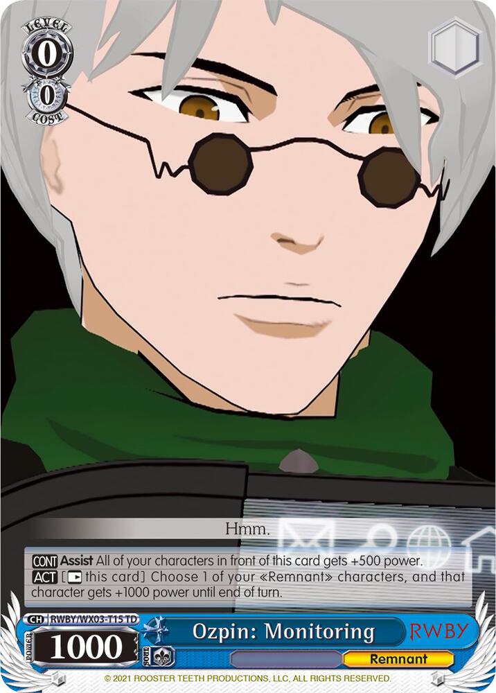 Ozpin: Monitoring, RWBY RWBY/WX03-T15 TD
