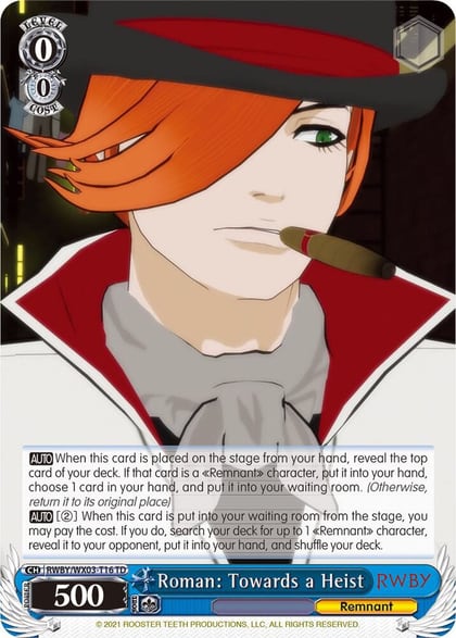 Roman: Towards a Heist, RWBY RWBY/WX03-T16 TD