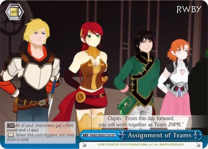 Assignment of Teams, RWBY RWBY/WX03-T20 TD