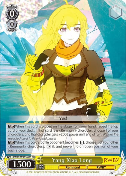 Yang Xiao Long, RWBY RWBY/WX03-001 RR