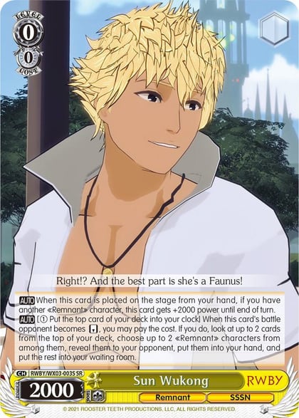 Sun Wukong (SR), RWBY RWBY/WX03-003S SR