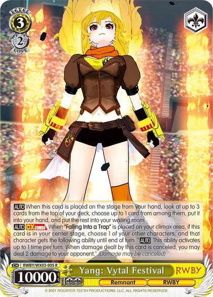 Yang: Vytal Festival, RWBY RWBY/WX03-005 R