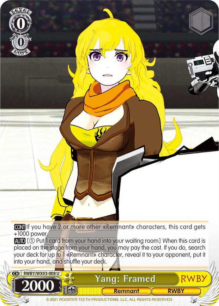 Yang: Framed, RWBY RWBY/WX03-008 U
